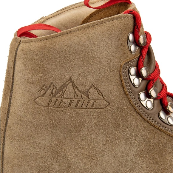 Off-White Hiking Boots Tan Suede with Red and Brown laces Men’s 8 - Picture 2 of 10